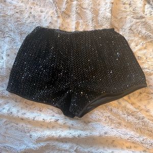 Forever 21 Black Sequin High Waist Shorts